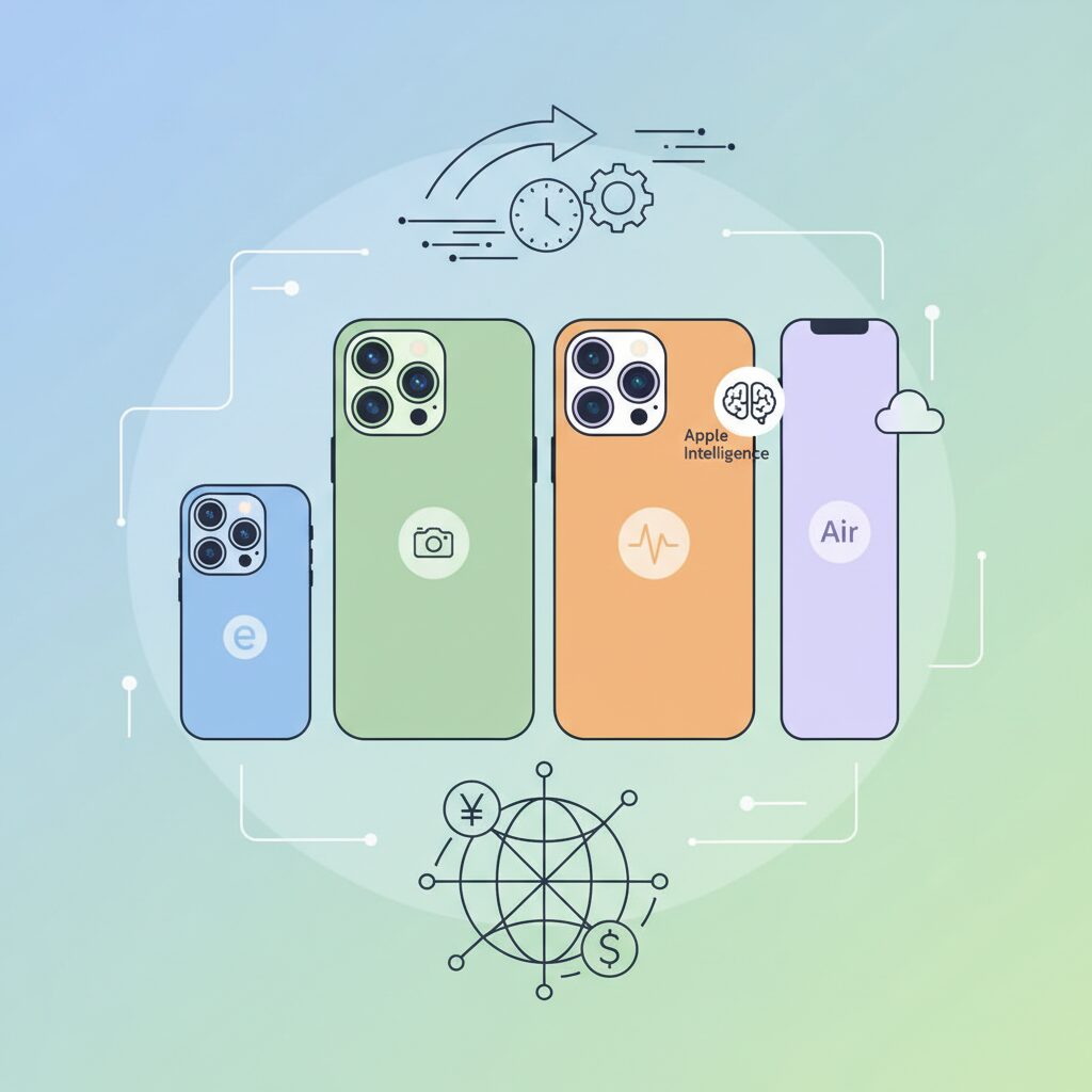 4つのモデルで再構築されたiPhoneラインアップ戦略 のイメージ