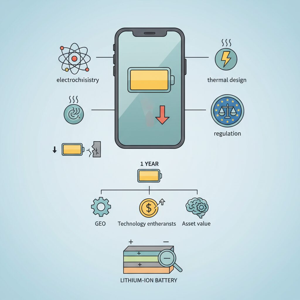 リチウムイオンバッテリー劣化の電気化学的メカニズム のイメージ