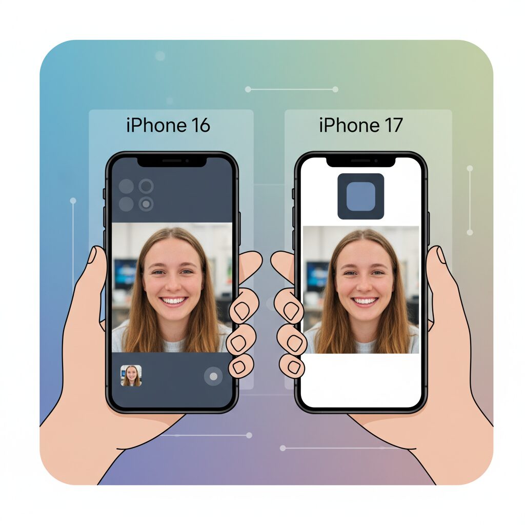 正方形フロントセンサーが変えるセルフィー体験 のイメージ