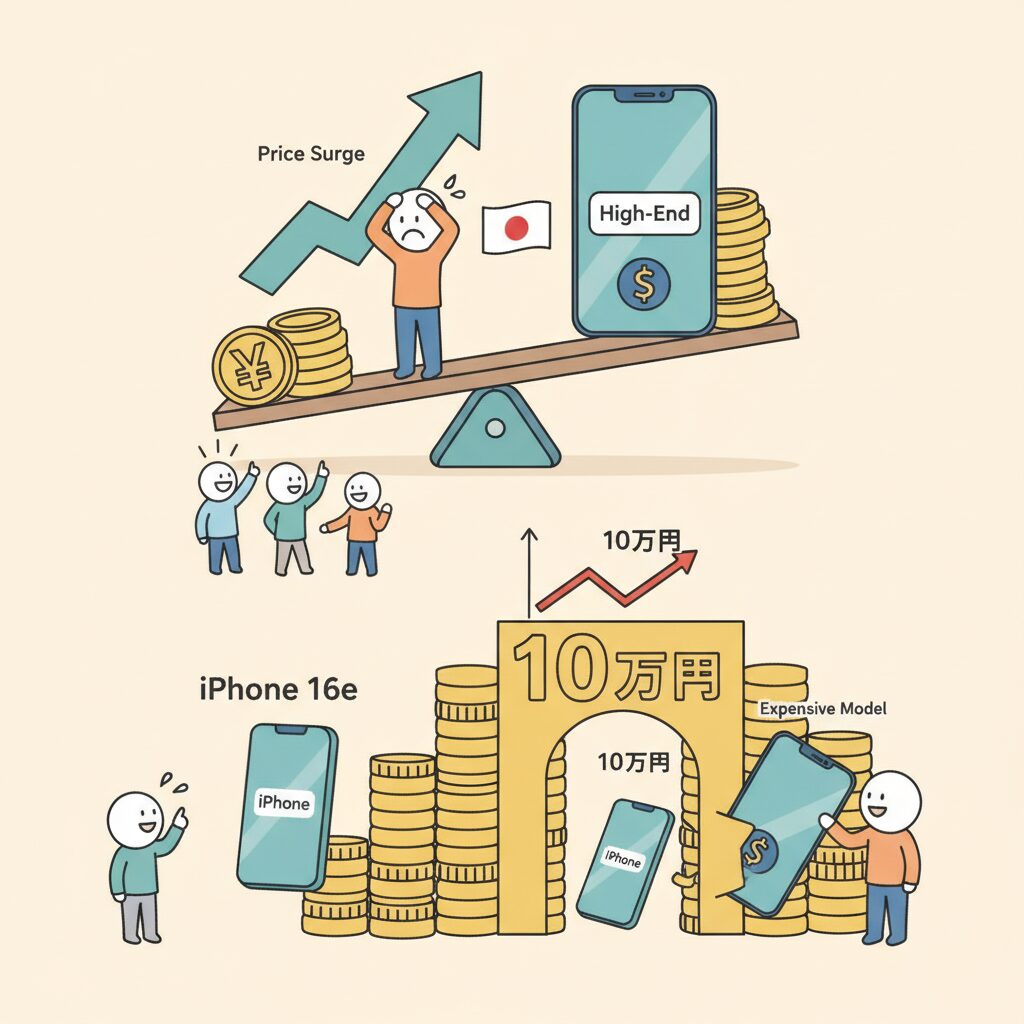 日本市場における価格設計と“10万円の壁” のイメージ