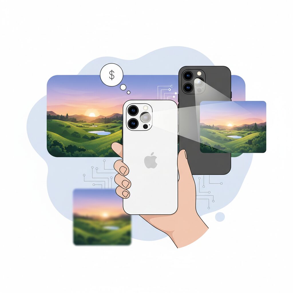 イメージセンサーサイズが画質に与える影響 のイメージ