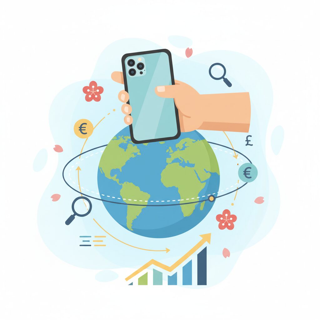 世界で評価される日本版iPhoneと中古市場の最新動向 のイメージ