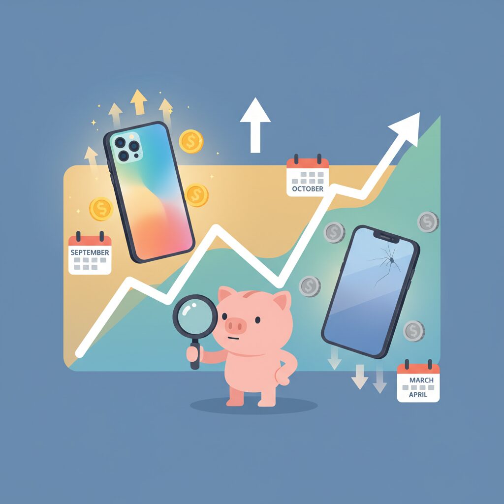 売却価格が跳ね上がる時期と下がる時期の明確な違い のイメージ