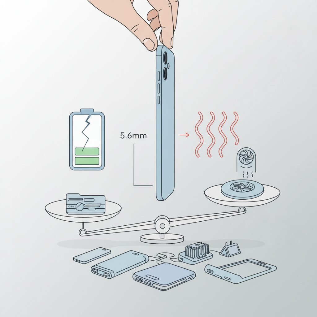 5.6mm筐体がもたらす設計上の制約とトレードオフ のイメージ