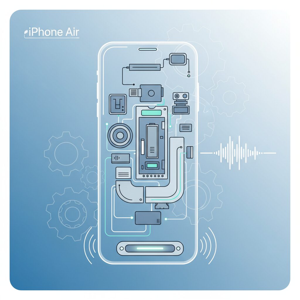 極薄ボディを実現する内部構造とコンポーネント再配置 のイメージ