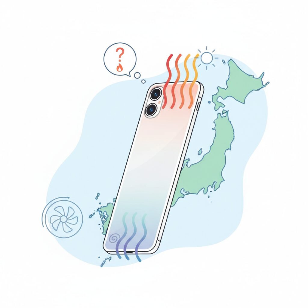 薄型スマートフォンと熱設計の関係 のイメージ