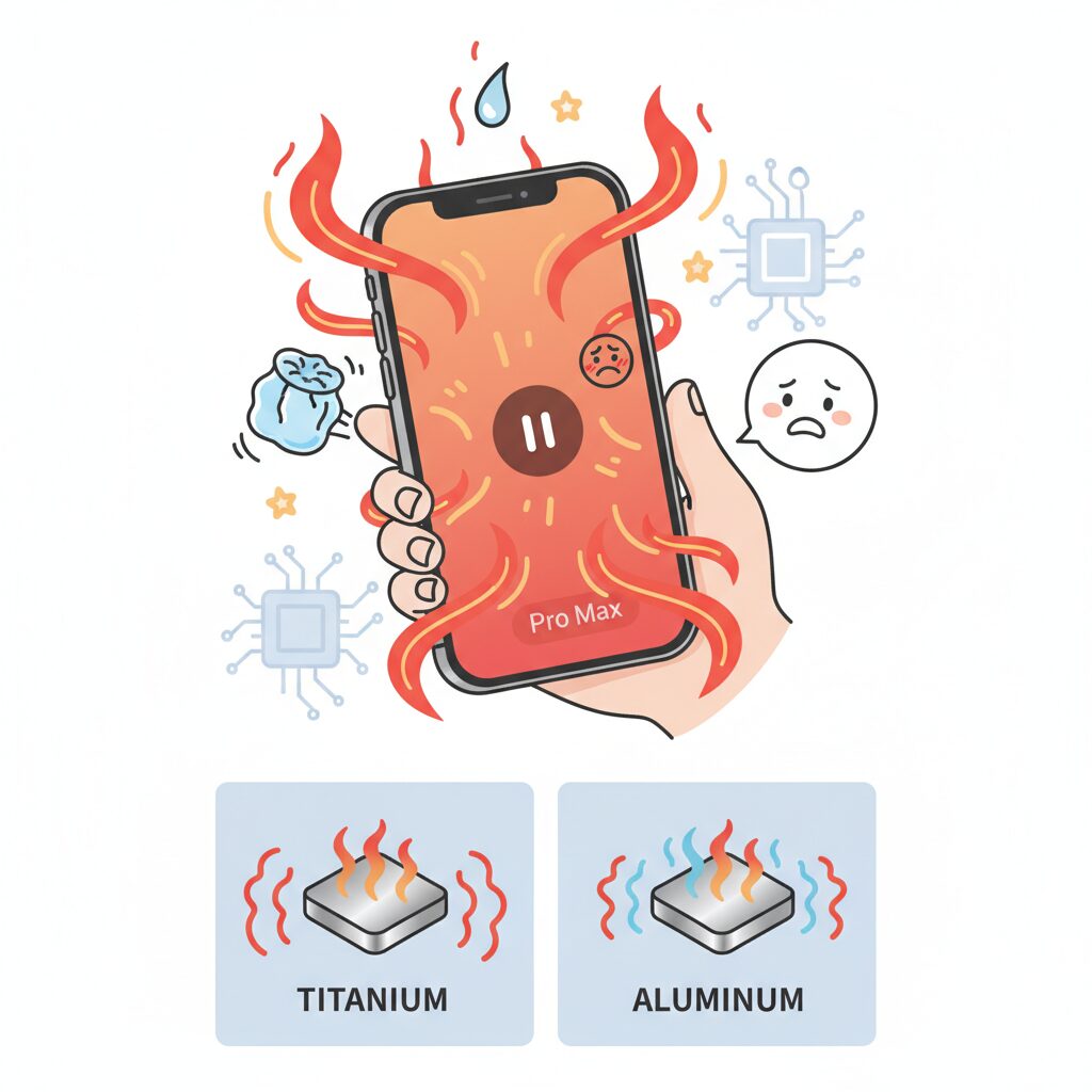 チタンからアルミへ：筐体素材変更が熱拡散に与えた影響 のイメージ