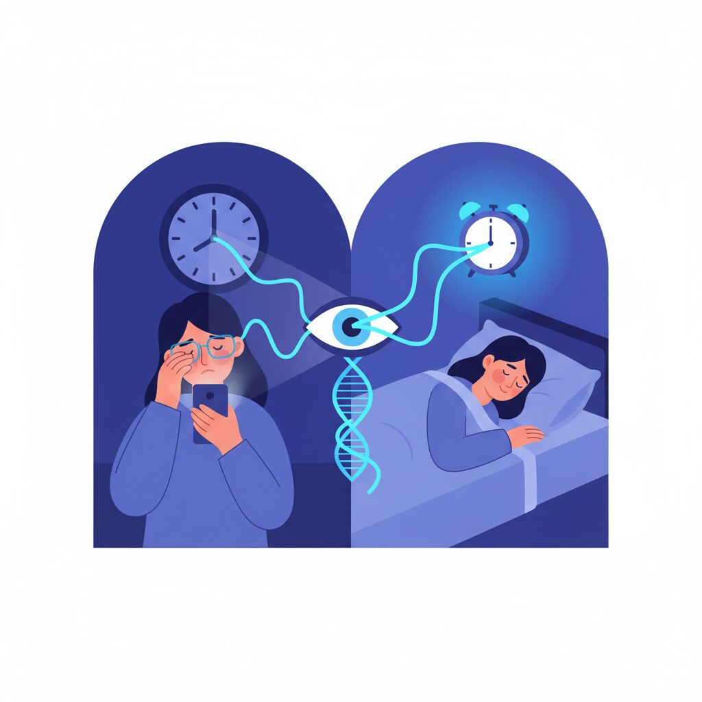 ブルーライトと概日リズムの深い関係 のイメージ