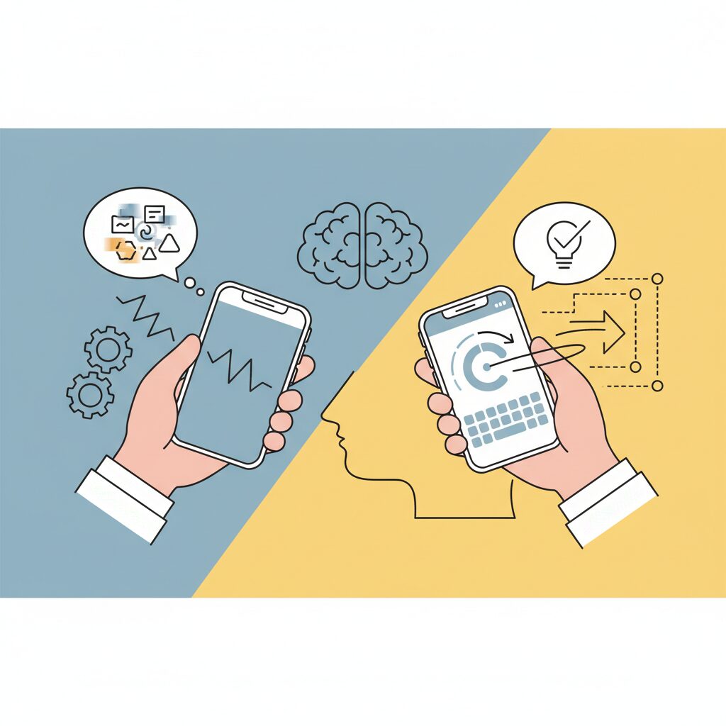 フリック入力が日本で主流になった人間工学的理由 のイメージ