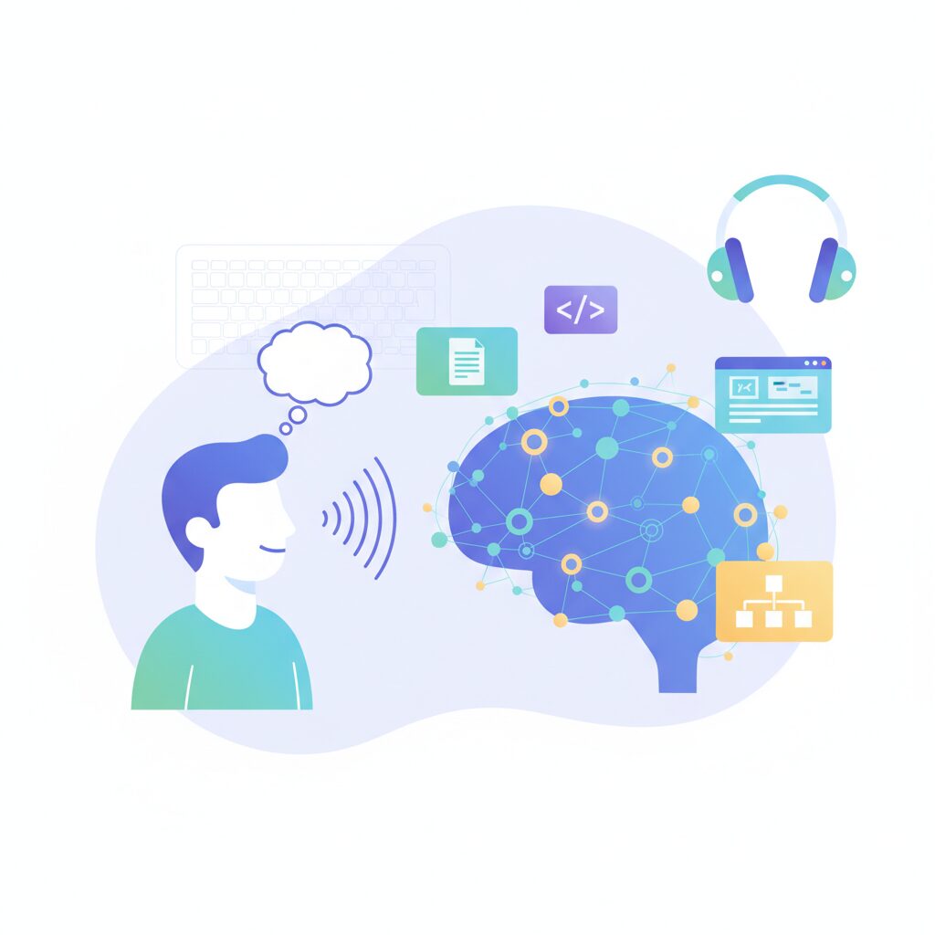 音声認識技術の進化とディープラーニングの影響 のイメージ