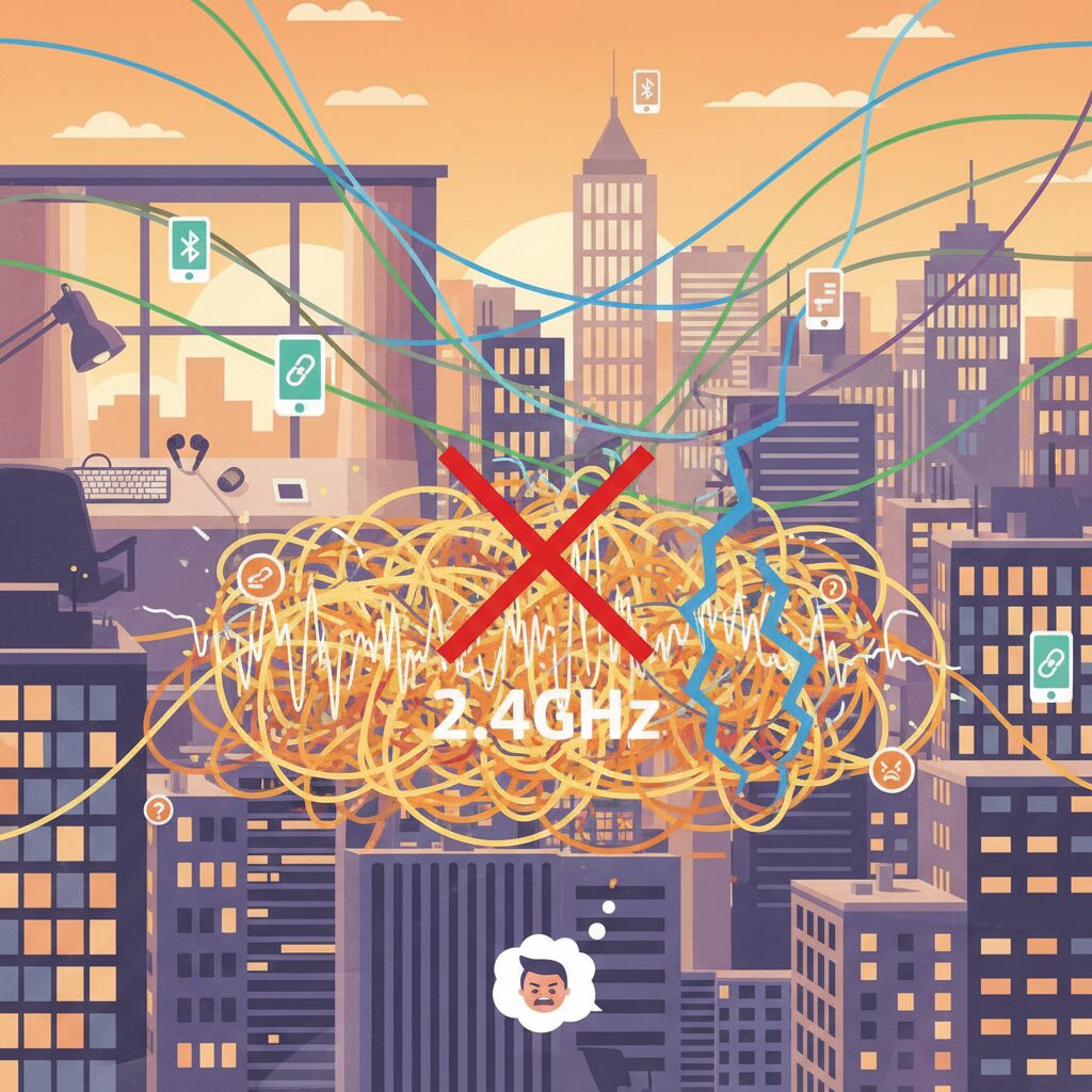 2.4GHz帯は限界寸前？都市環境で起きている電波の過密化 のイメージ