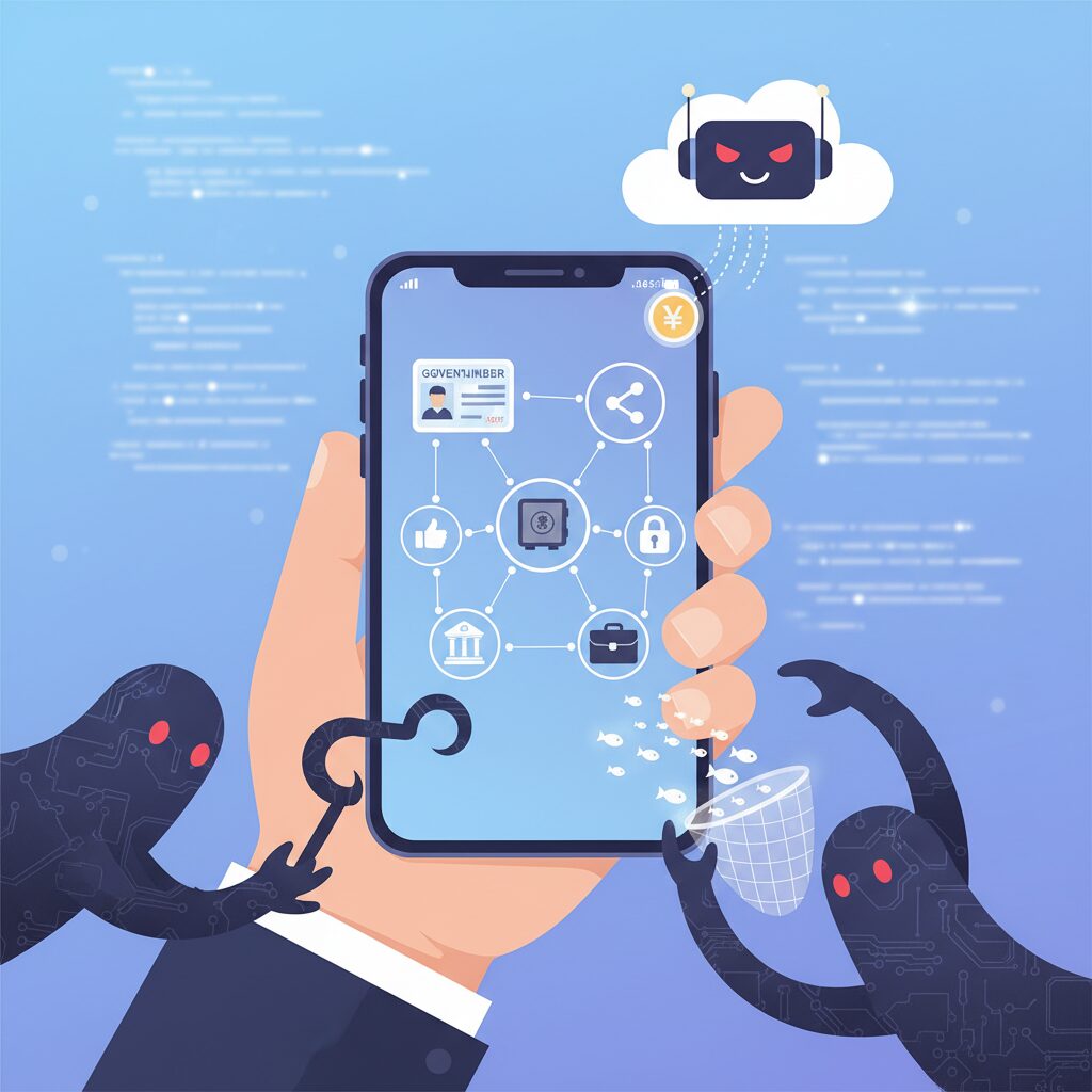 セッションハイジャックとAIフィッシングの仕組み のイメージ