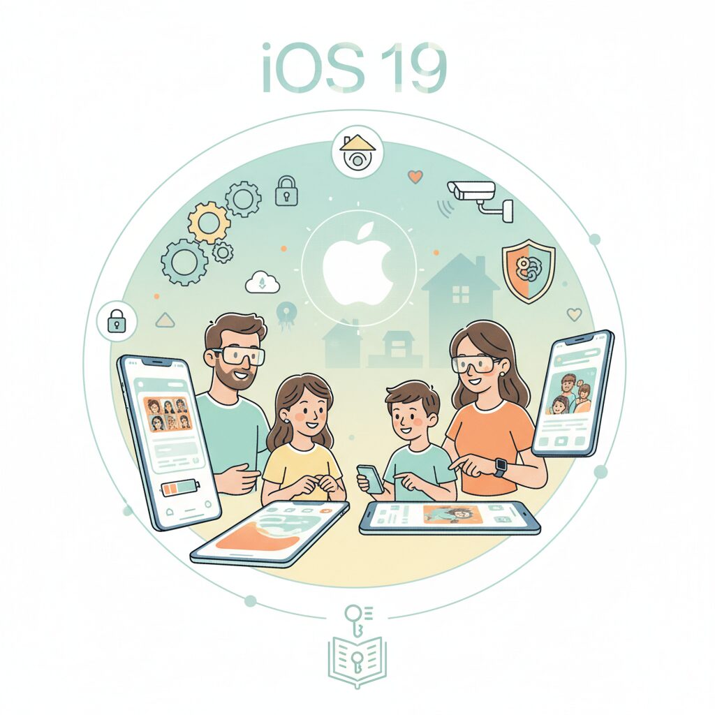 iOS 19が実現するApple流ファミリーガバナンス のイメージ