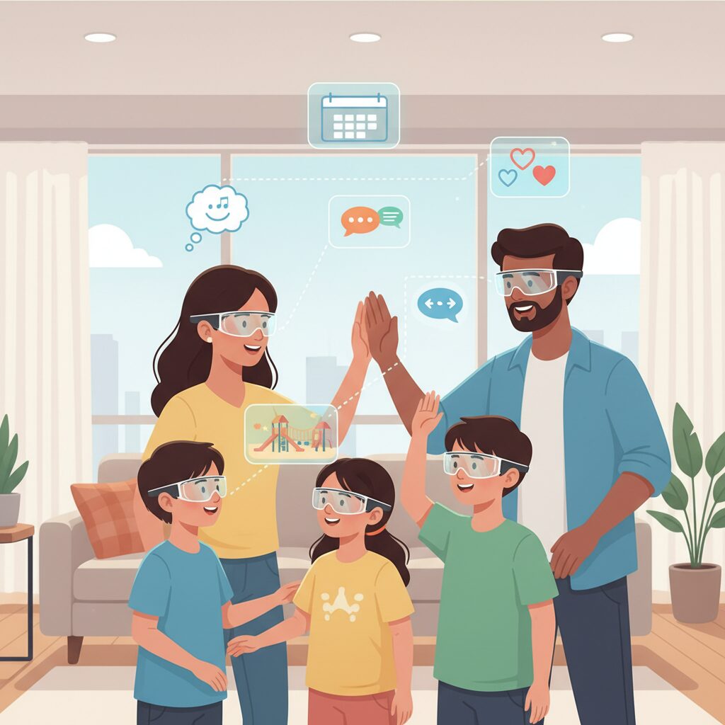 AIスマートグラスが変える家族コミュニケーション のイメージ