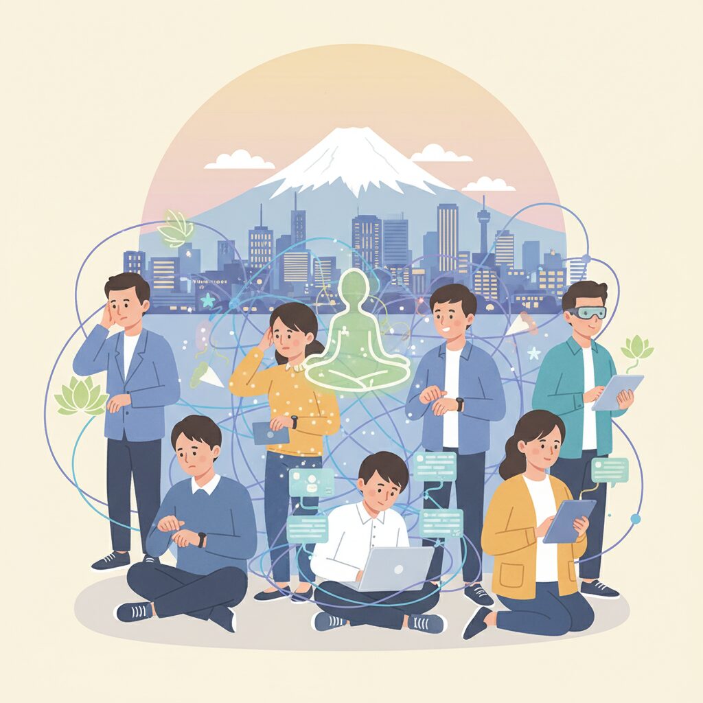 日本社会に広がるストレスとデジタル疲労の実態 のイメージ