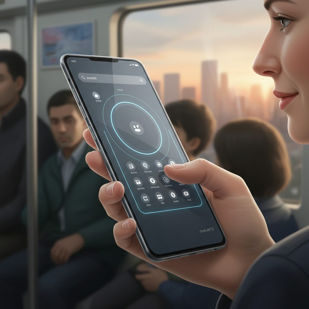 Android 15における片手操作支援機能の進化 のイメージ