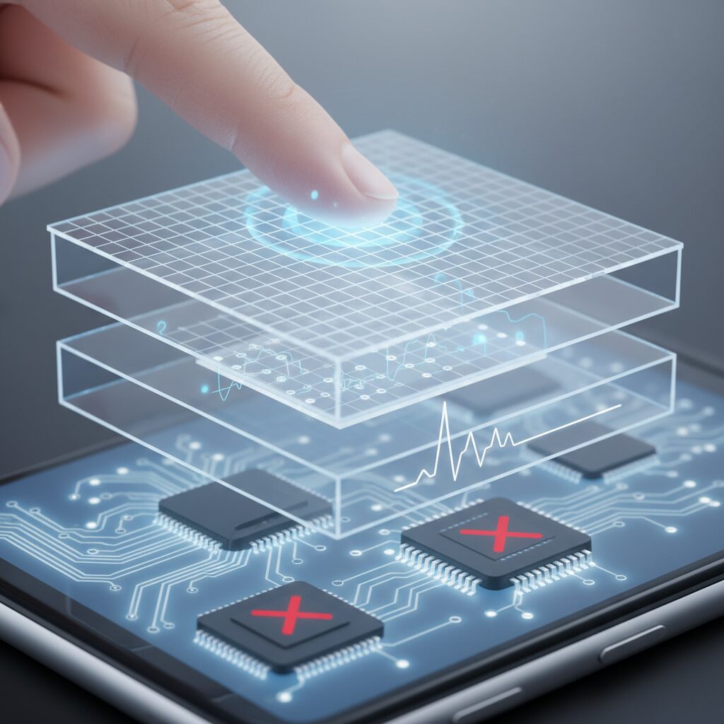 タッチパネルの仕組みと静電容量方式の限界 のイメージ