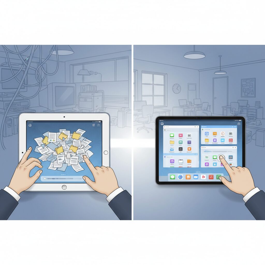 iPadファイル管理の歴史と進化の過程 のイメージ