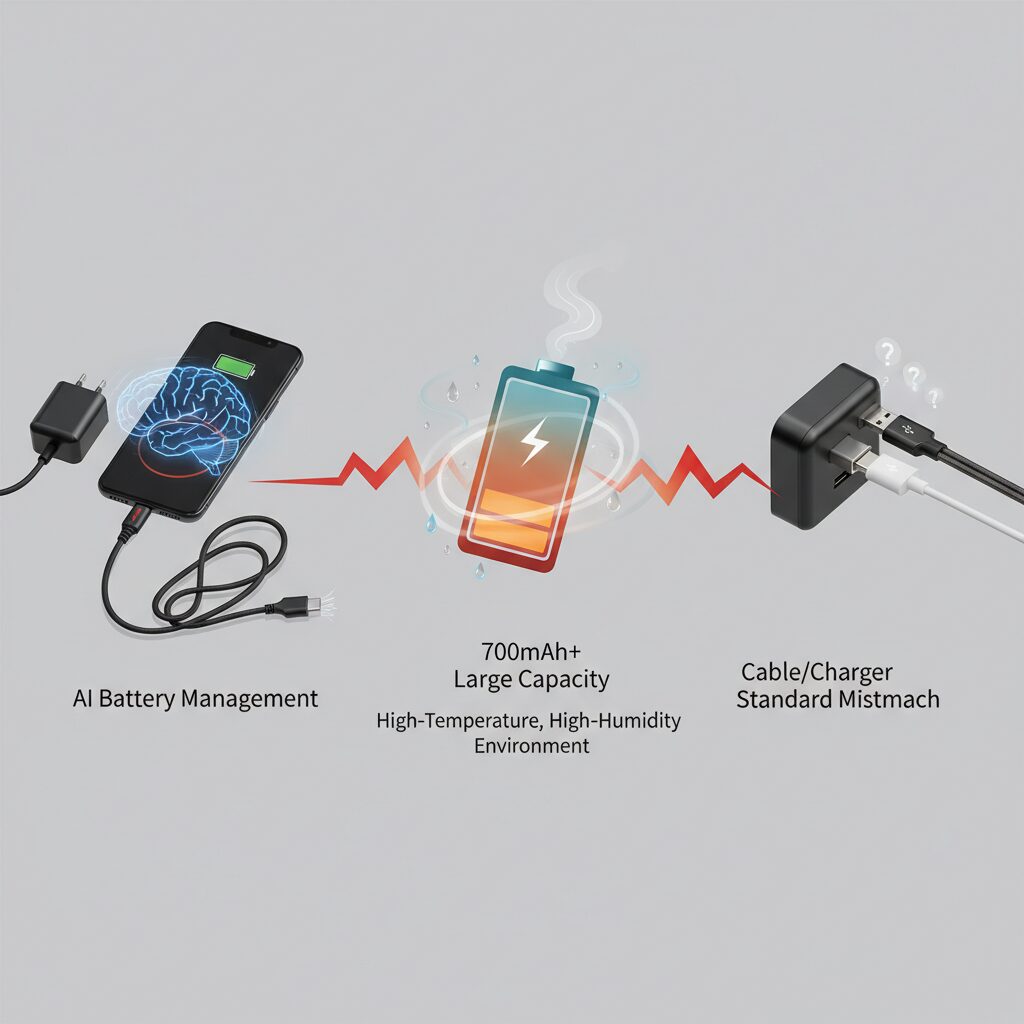 「充電が遅い」と感じる三つの正体 のイメージ