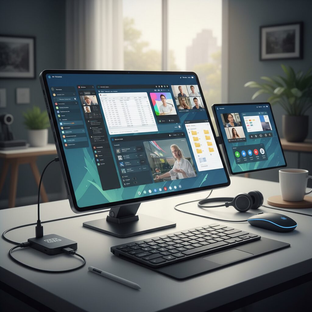 Android 16で変わるタブレットのデスクトップ体験 のイメージ