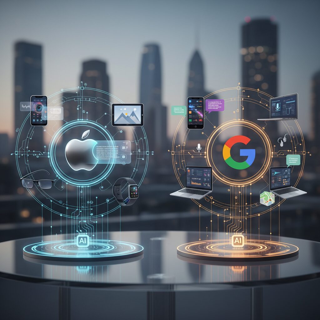 AppleとGoogleが描く独自エコシステム戦略 のイメージ